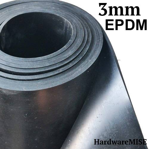EPDM Rubber Sheet 3mm thick Black Colour 1.4m Width x 10m Length